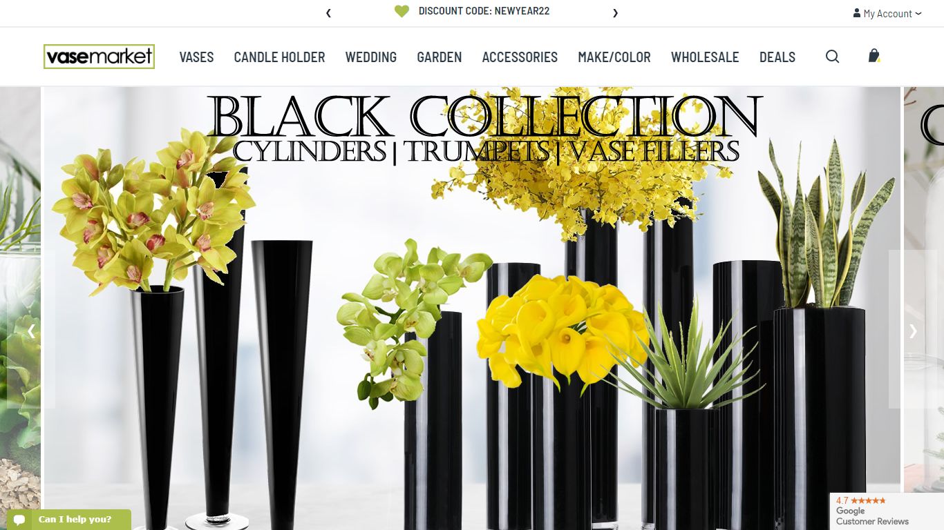 Vase Market | Glass Vases Wholesale | Vase Warehouse